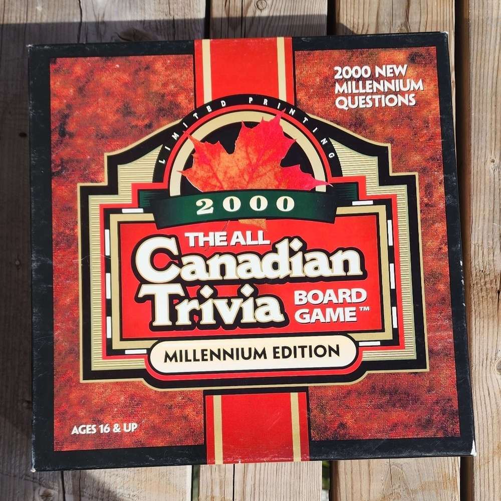 Vintage 2000 The All Canadian Trivia Board Game Millennium Edition